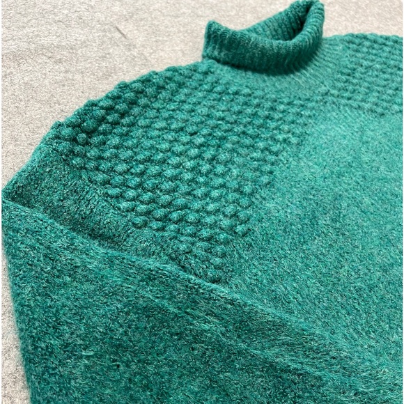 Free People Bradley Sweater Womens Medium Green Pullover Alpine Heather - Picture 3 of 14